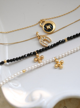 一枝橘十字项链集合锁骨链