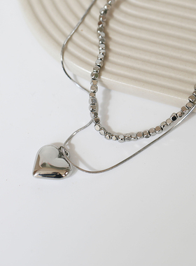 一枝橘经典爱心吊坠项链