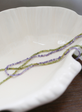 一枝橘莫奈花园串珠颈链