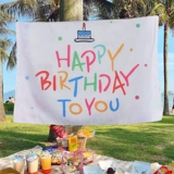 Xiaohongshu в том же стиле, детский фон на первый день рождения, ткань для мальчиков и девочек 3 ребенка 2, подвесная ткань, макет сцены, украшение