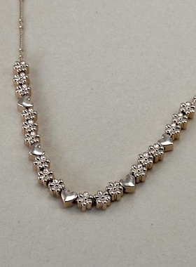 欧美饰品镂空花朵金属项链小众ins冷淡风锁骨链个性高级感颈链女