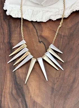 欧美饰品品牌孤品轻奢高级感朋克简约百搭毛衣链嘻哈项链