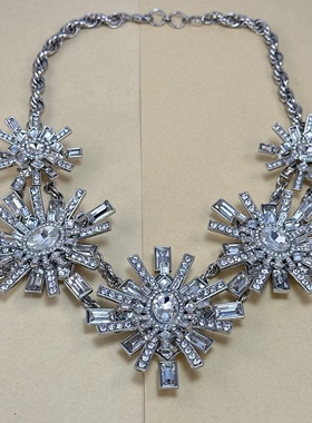 欧美饰品夸张时尚太阳短款项链