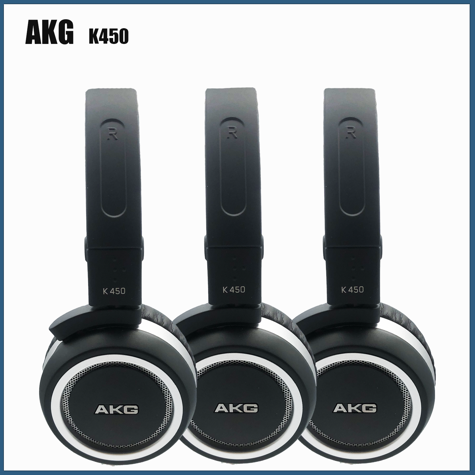 AKG/爱科技 K450经典头戴式重低音运动折叠式有线护耳耳机-图1