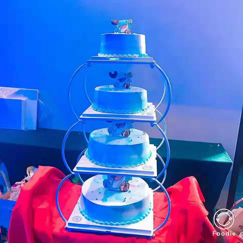 欧式创意新款多层蛋糕架子酒店婚庆婚礼生日寿宴蛋糕店拆装展示架 - 图2