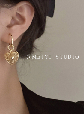 MEIYIJEJORY复古合金女爱心耳环