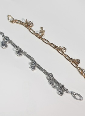 S925潮牌牌复古做旧十字架花魁手链女小众设计感高级轻奢手饰