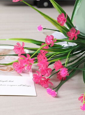 亚马逊七头春草茶花家居室内摆件仿真花走量快递按实际谈可混搭包