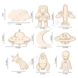 Космический деревянный ткань для полировки, рождественский детский декор, xэллоуин