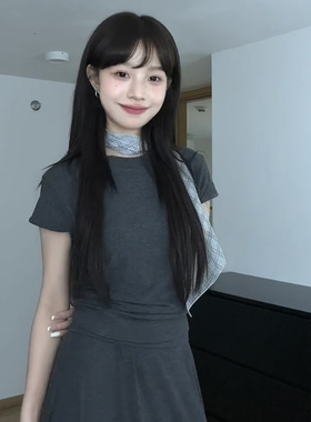 韩系设计小众学院风格子薄款丝巾