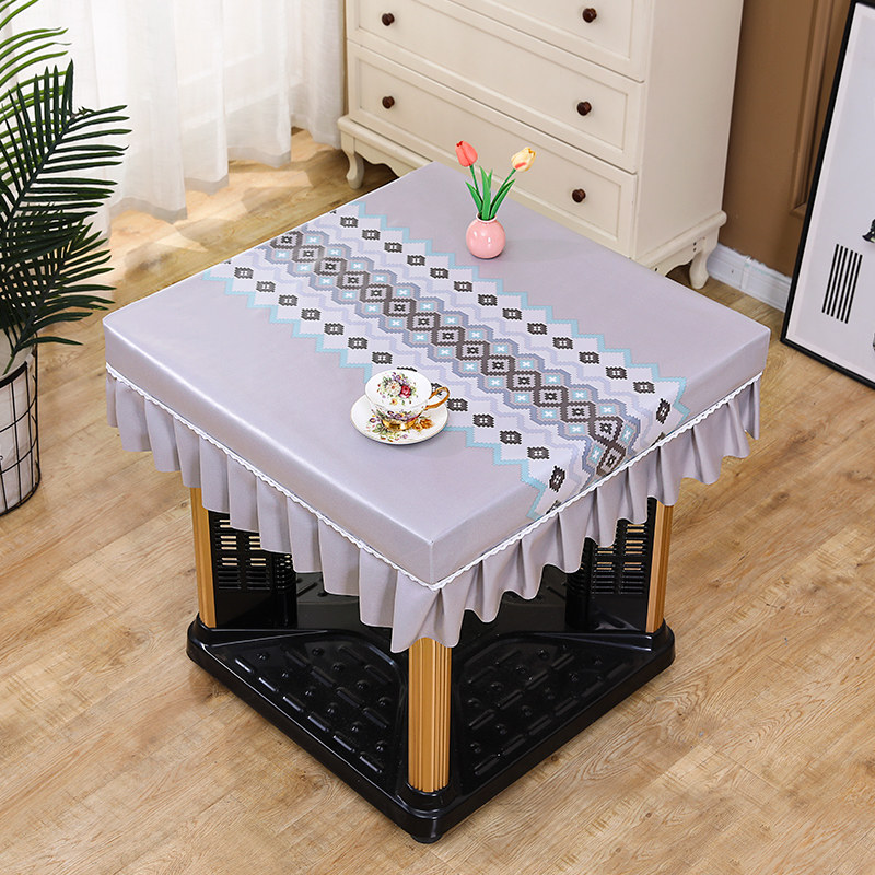 烤火桌罩布艺免洗防烫长桌布正方形套角麻将桌罩取暖桌电炉茶几套,淘宝优惠券,粉丝福利购,淘宝优惠卷