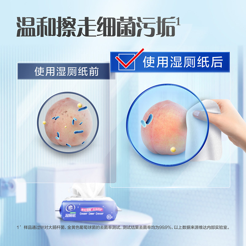 维达山茶花湿厕纸80片6包家庭实惠装洁厕湿巾私处擦屁屁股男女士,淘宝优惠券,粉丝福利购,淘宝优惠卷