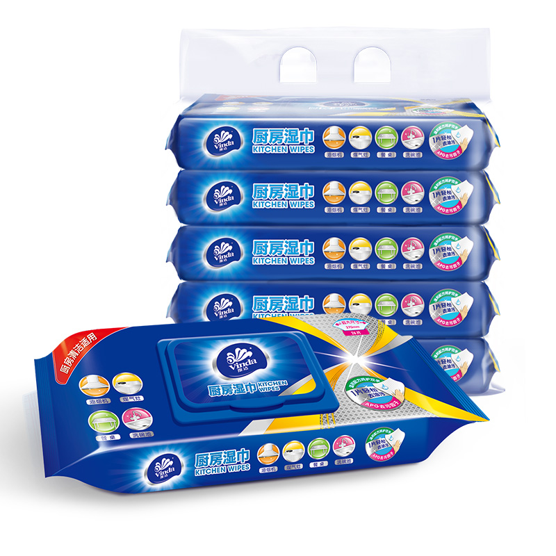维达清洁去油家用实惠装吸去湿巾纸 易臣家居厨房湿巾