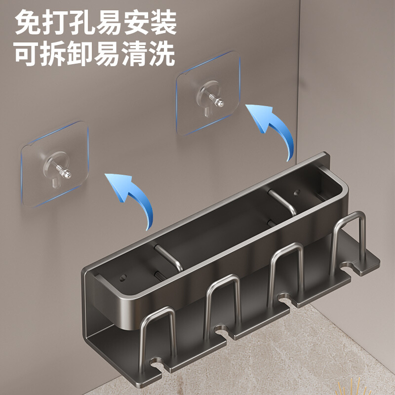 牙刷置物架免打孔漱口杯刷牙杯卫生间壁挂式电动挤牙膏器牙刷架子