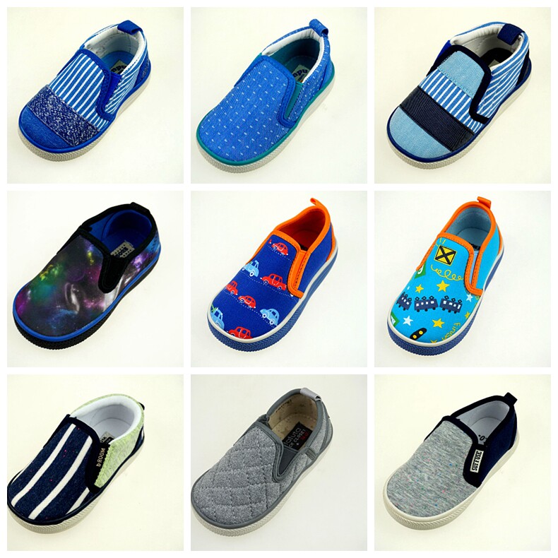 包邮小童鞋日本单春秋款帆布鞋单鞋套脚款懒人鞋一脚蹬休闲学生鞋