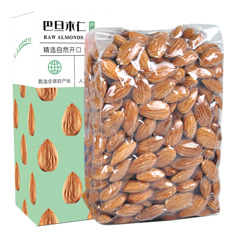 ALMOND BADAM巴旦木仁500g原味生熟大杏仁去壳巴坦木坚果扁桃仁-图0