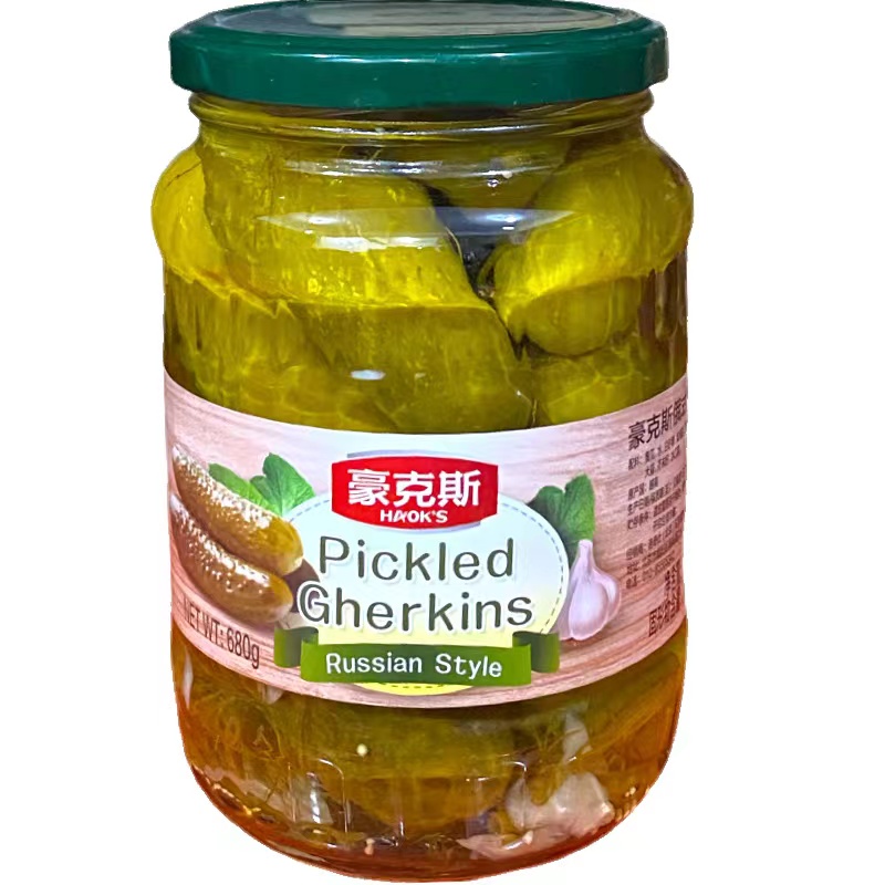 PICKLED GHERKINS RUSSIAN CUCUMBER俄式酸黄瓜豪克斯越南进口 - 图3