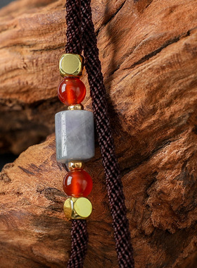 木质雕花香囊香云纱项链旗袍配饰