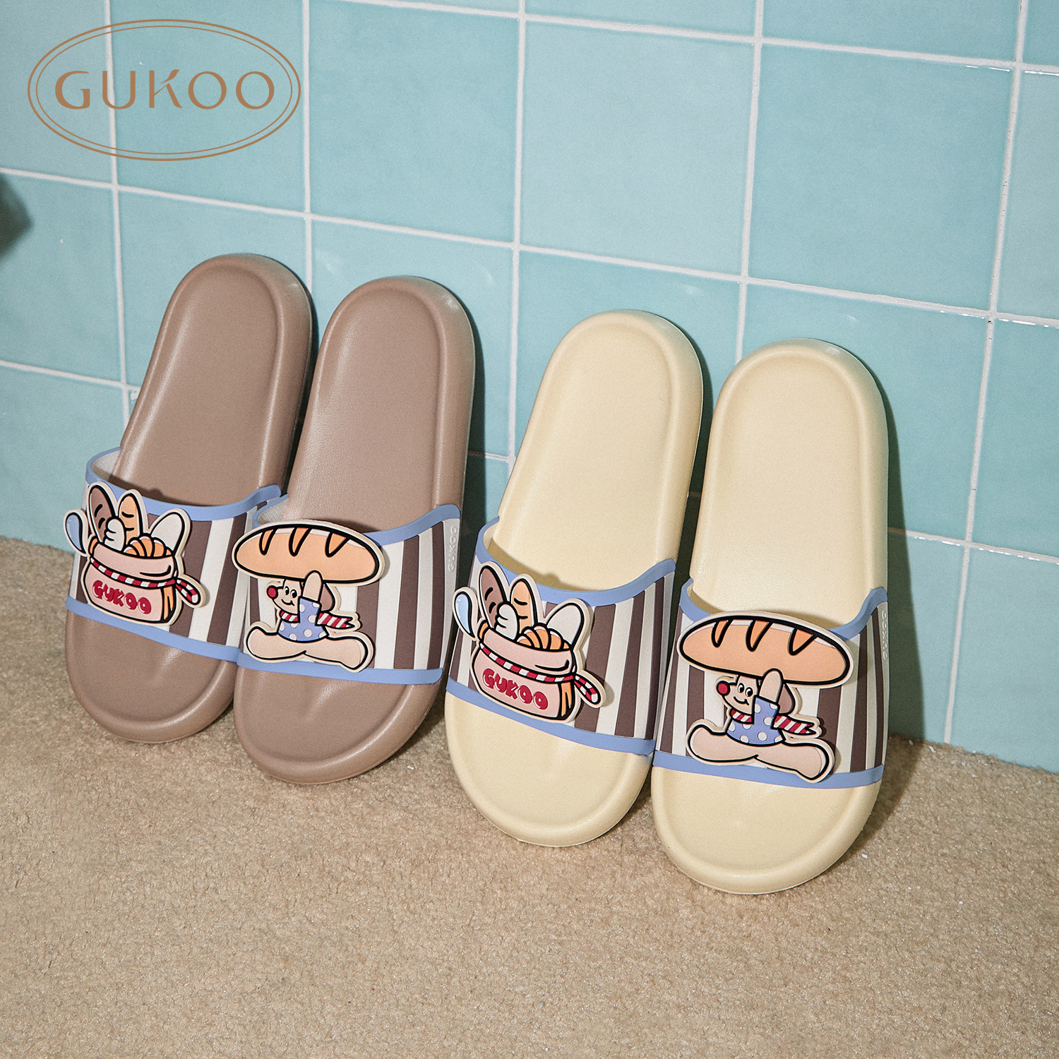 Gukoo/果壳拖鞋女夏季轰轰小狗新款可爱百搭女士居家凉拖鞋,淘宝优惠券,粉丝福利购,淘宝优惠卷