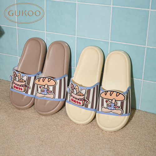 Gukoo/果壳拖鞋女夏季轰轰小狗新款可爱百搭女士居家凉拖鞋 - 图2