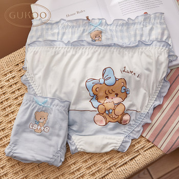 [ຍີ່ຫໍ້ Mary Cat Joint] Nutshell Modal Underwear Women's Cartoon Pure Cotton Antibacterial Crotch Bottom 3-pack Women's Briefs