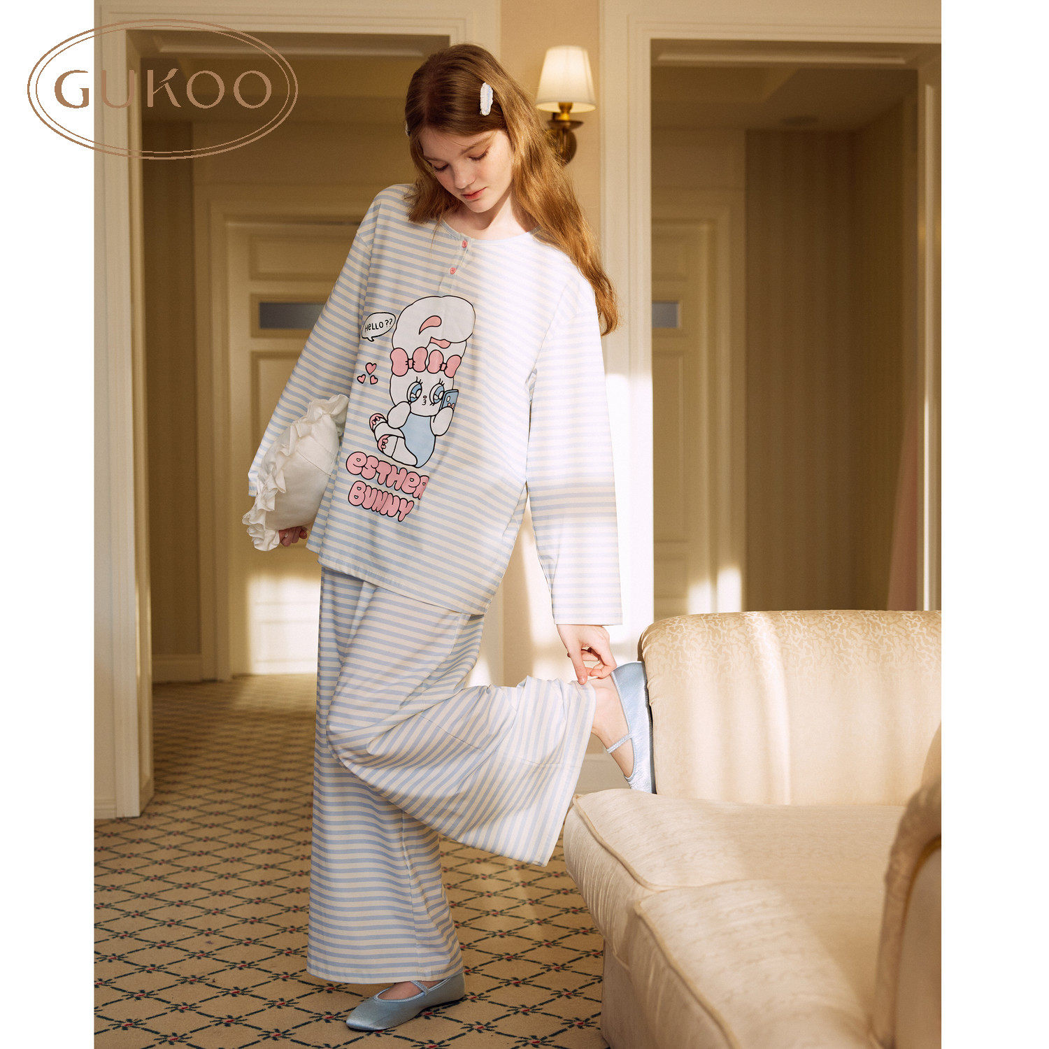 【蜂狂618】Gukoo/果壳春夏家居服套装睡裙