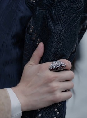 庆余年二皇子同款戒指镂空戒指