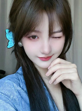 超仙~气质立体蝴蝶蓝色抓夹