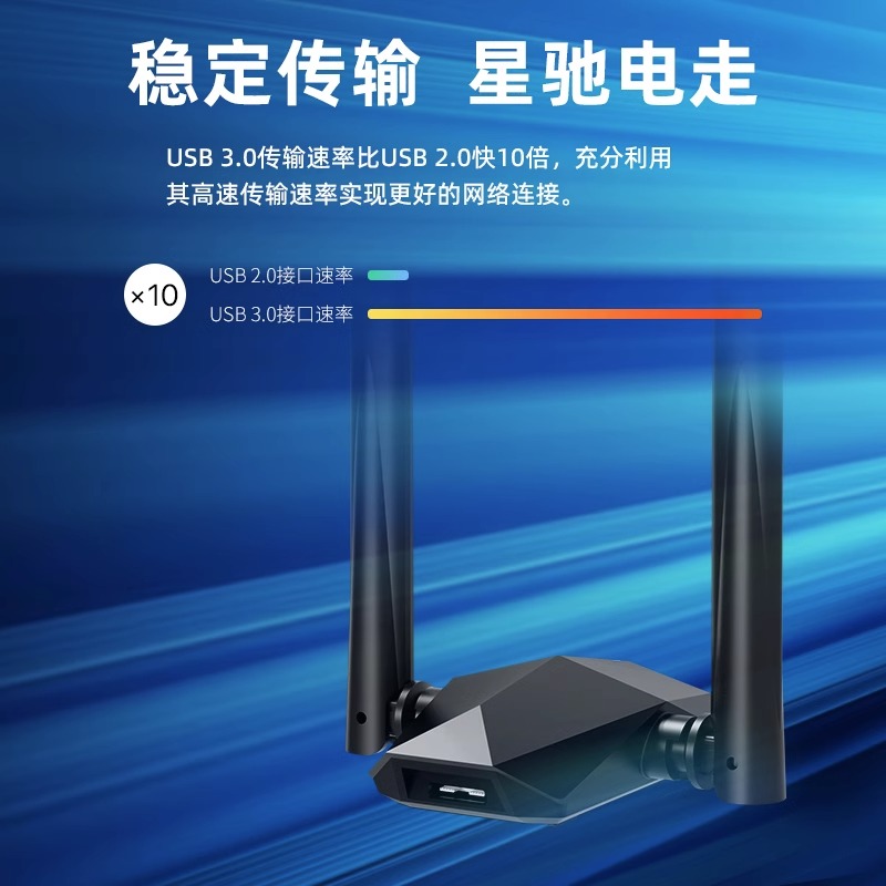 腾达WiFi6无线网卡AX1800M免驱动千兆双频usb台式电脑WIFI发射器5G高速笔记本无限网络大功率信号接收器U18a - 图2