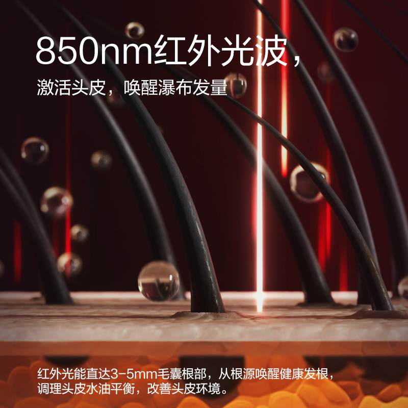【交个朋友】倍轻松电动上药梳红外光生发梳健发梳头皮按摩梳一代
