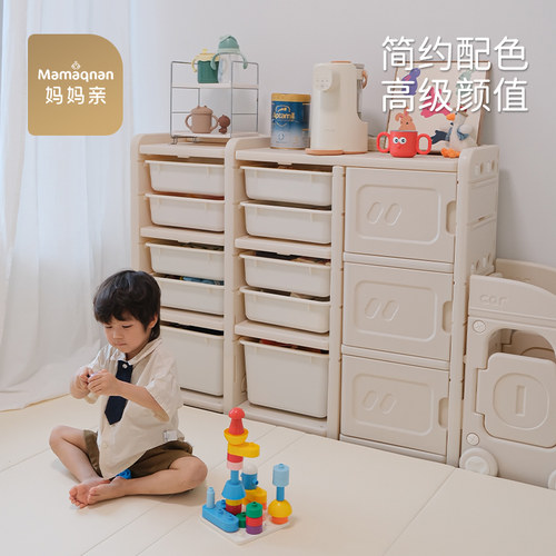儿童玩具汽车收纳柜宝宝多层置物架儿童房大容量储物柜子客厅靠墙 - 图3
