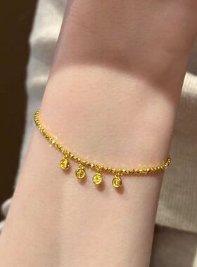 爆闪碎金子福字葫芦手链