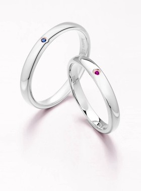寻她男女天然红蓝宝石原创