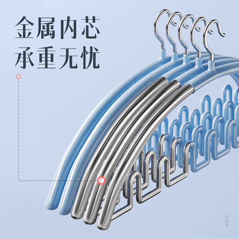 佳帮手波浪衣架吊带内衣收纳神器省空间多功能挂钩衣架2024新款-图2