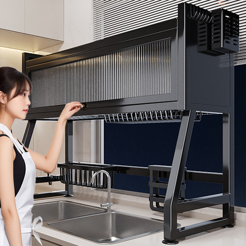 佳帮手厨房防尘水槽置物架台面水池碗碟收纳碗柜新款多功能沥水架 - 图1