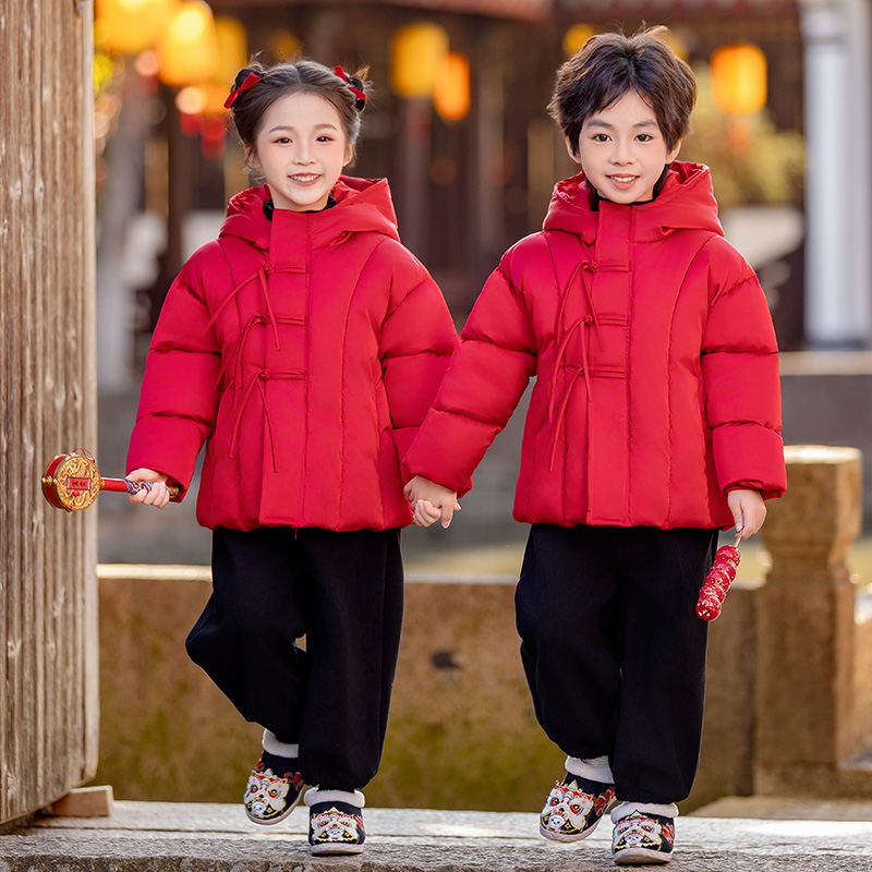 男童棉衣冬季宝宝唐装儿童加厚棉服男孩中国风喜庆拜年服新年棉袄