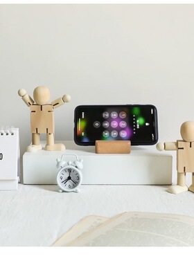 木制diy桌面机器人益智