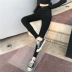 Mùa thu 2019 mới quần bó sát bó sát eo cao là quần legging mỏng nữ mặc quần chân bút chì đen - Quần tây thường quần legging nữ Quần tây thường