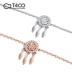 T400 Dreamcatcher vòng chân nữ 925 sterling bạc phiên bản Hàn Quốc của cá tính đơn giản thiết kế mạng lưới mắt cá chân chuỗi đỏ - Vòng chân