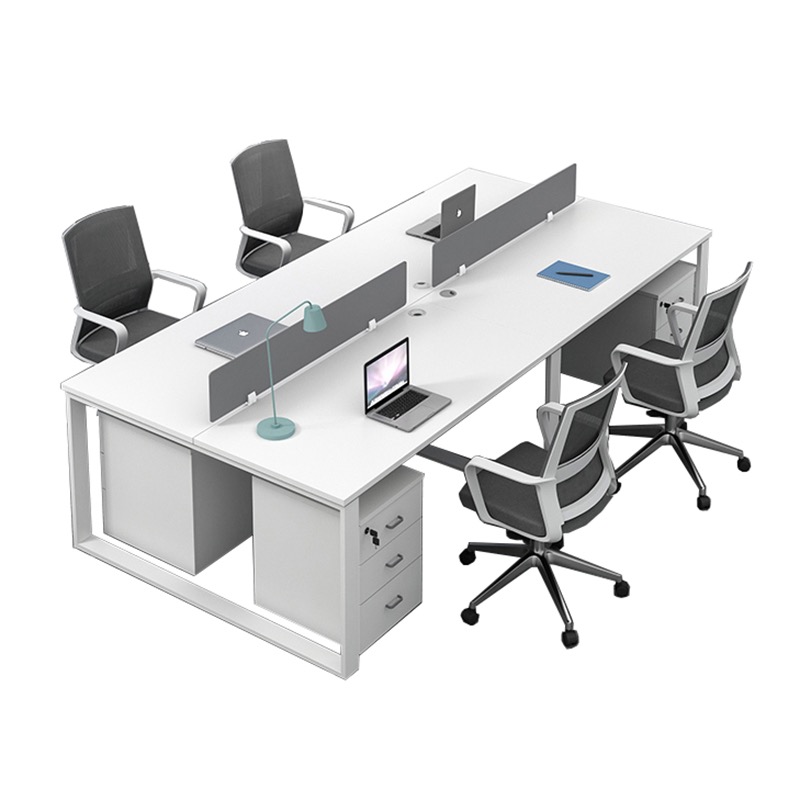 现代办公家具四4人口子架员工桌椅六人组合屏风工作位双/单人定做 - 图3