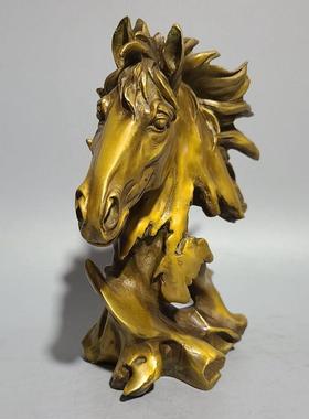 纯铜马头生肖兽首铜鹰头