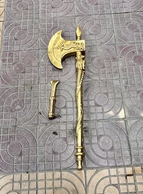 荣华富贵纯铜龙斧复古摆件