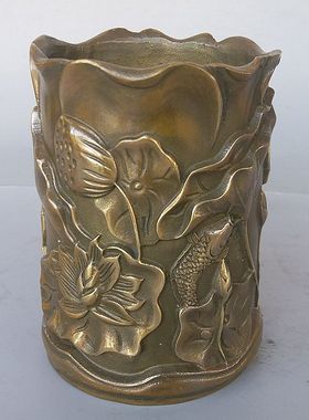 招财笔筒居家收纳书房客厅工艺品