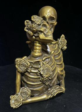 密室逃脱骷髅头人物骨架装饰摆件