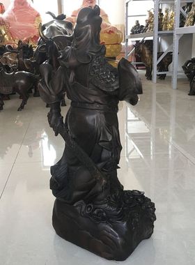 荣华富贵关二爷落地摆件客厅桌面