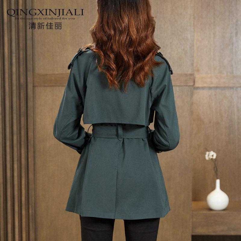 女中长款小个子2020春秋装流行风衣 清新佳丽风衣