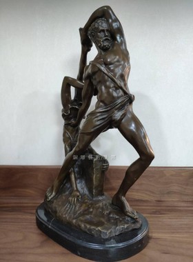 铜雕塑大力神赫拉克勒斯与利卡斯