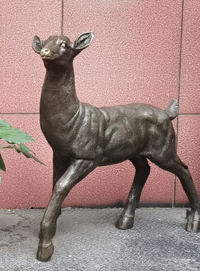 小鹿雕塑户外庭院草坪动物工艺品