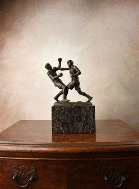 铜雕塑拳击铜像竞技体育雕塑摆件家居装饰礼品客厅玄关书房办公室