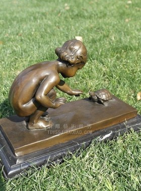 雕塑小乌龟古典风摆件商务工艺品